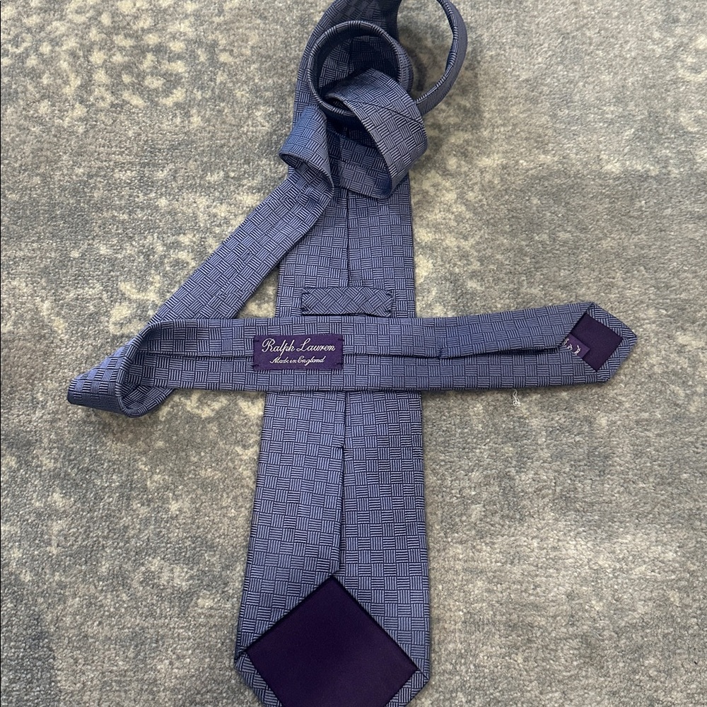 RALPH LAUREN PURPLE LABEL HAND MADE TIE DEEP LAVENDER - Picture 5 of 10